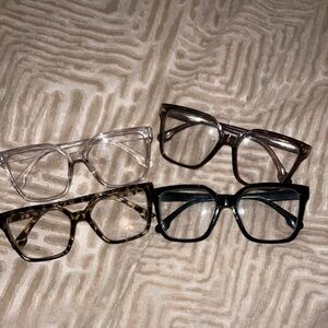 Fake framed glasses 4 pair